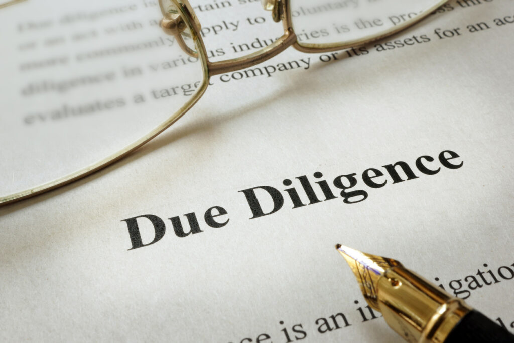 due diligence in selling